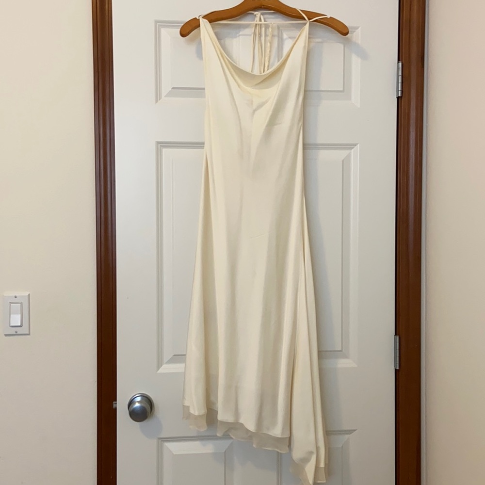 Gently used - ivory high/low BCBG Maxazria dress - size 0